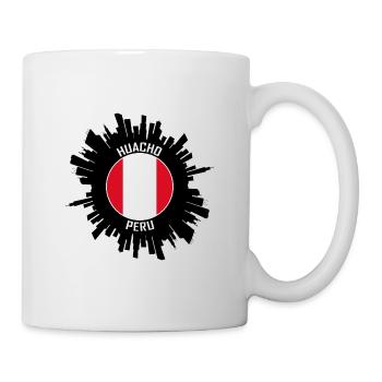 Huacho Skyline Peru Flagge Reise Souvenir - Tasse - Weiß - Rechts