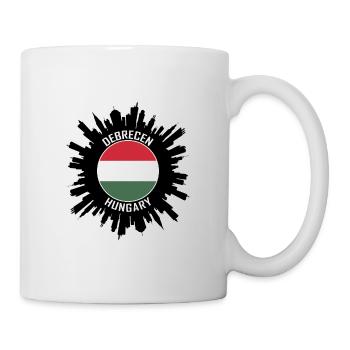 Debrecen Skyline Hungary Flag Travel Souvenir - Mug - white - Right