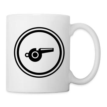 Trillerpfeife Pfeife - Tasse - Weiß - Rechts
