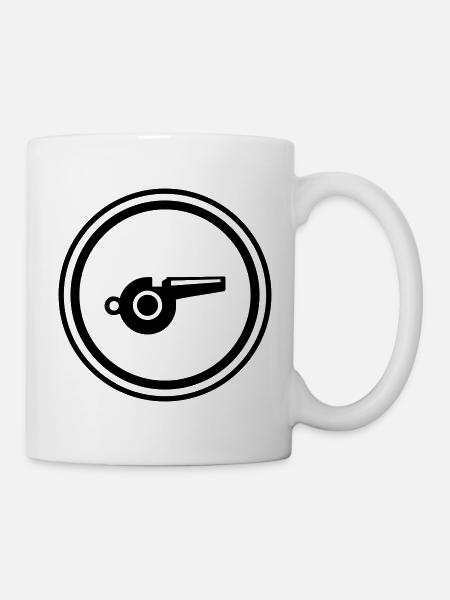 Trillerpfeife Pfeife - Tasse - Weiß