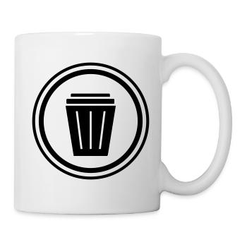 Icône de poubelle - Mug blanc - blanc - Droite
