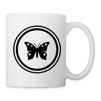 Symbole papillon - Mug blanc - blanc - Droite