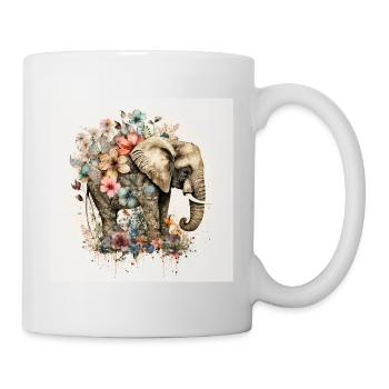 Kleiner Elefant - Tasse - Weiß - Rechts