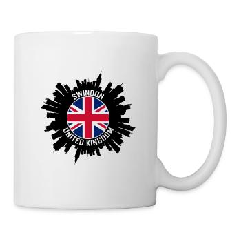 Swindon Skyline UK Flagge Reise-Souvenir - Tasse - Weiß - Rechts