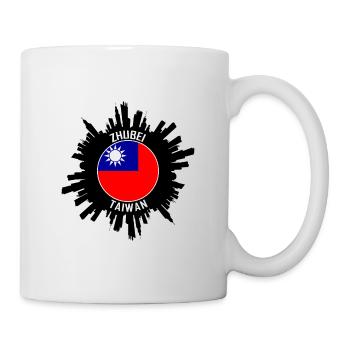 Zhubei Skyline Taiwan Flag Souvenir de voyage - Mug blanc - blanc - Droite