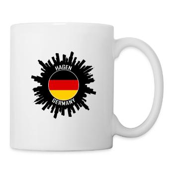 Hagen Skyline Germany Flag Travel Souvenir - Mug - white - Right