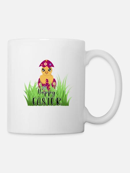 Gelbes Huhn - Tasse - Weiß