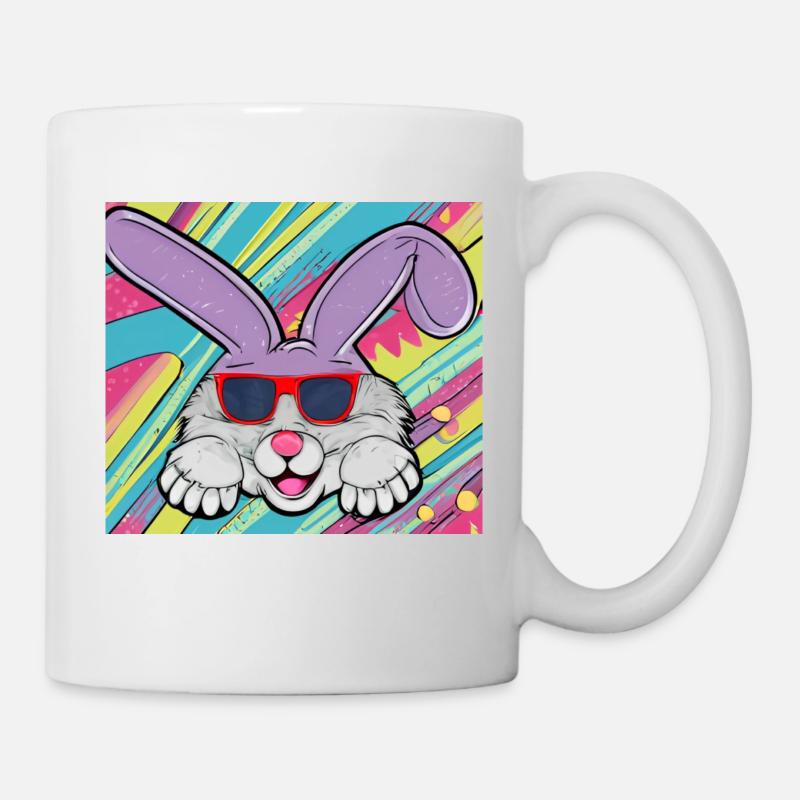 Drôle de lapin - Mug blanc - blanc