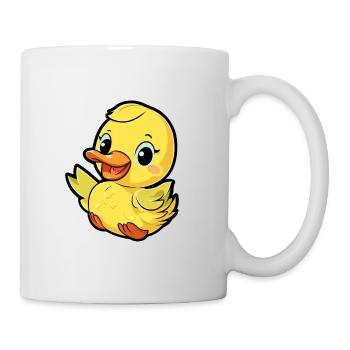 Süße kleine Ente Kinderdesign - Tasse - Weiß - Rechts