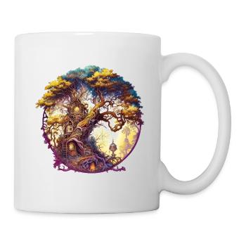 Cabane dans les arbres série n° 1 - Mug blanc - blanc - Droite