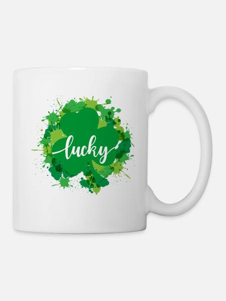 Aquarell Saint Patrick Day - Tasse - Weiß