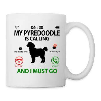 Standard Pyredoodle Lustige Spruch Witzig humor - Tasse - Weiß - Rechts
