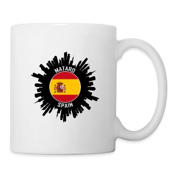 Mataro Skyline Espagne Flag Souvenir de voyage - Mug blanc - blanc - Droite