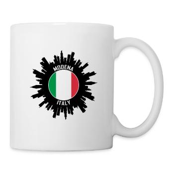 Modena Skyline Italien Flagge Reise-Souvenir - Tasse - Weiß - Rechts