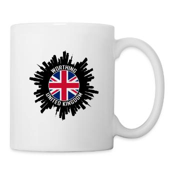 Worthing Skyline UK Flagge Reise-Souvenir - Tasse - Weiß - Rechts