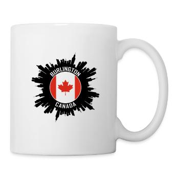 Burlington Skyline Kanada Flagge Reise-Souvenir - Tasse - Weiß - Rechts