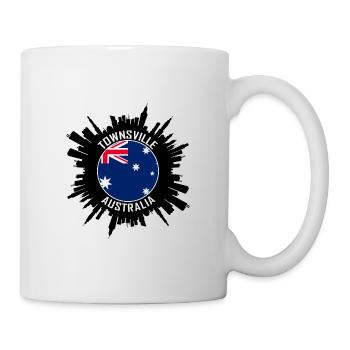 Townsville Skyline Australie Flag Souvenir de voyage - Mug blanc - blanc - Droite