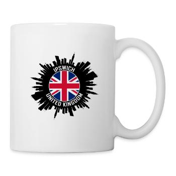 Ipswich Skyline UK Flagge Reise-Souvenir - Tasse - Weiß - Rechts