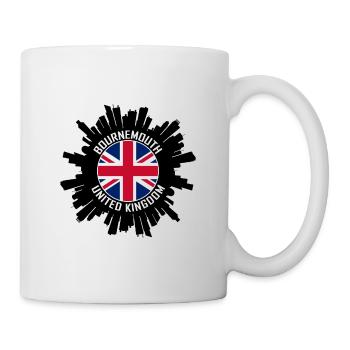 Bournemouth Skyline UK Flagge Reise-Souvenir - Tasse - Weiß - Rechts