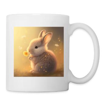 Lapin - Mug blanc - blanc - Droite