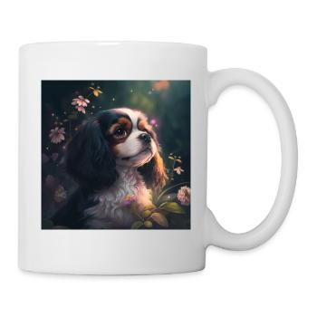 charlie spaniel puppy - Tasse - Weiß - Rechts