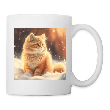 Kittens in the snow - Mug - white - Right