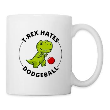Dodgeball T-rex dinosaure t rex Dino tyrannosaurus - Mug blanc - blanc - Droite