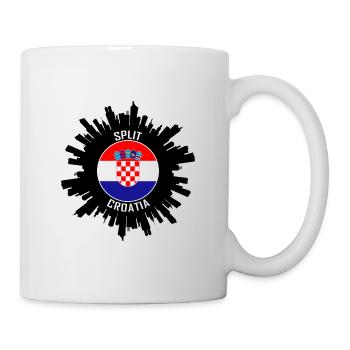 Split Skyline Croatie drapeau souvenir de voyage - Mug blanc - blanc - Droite