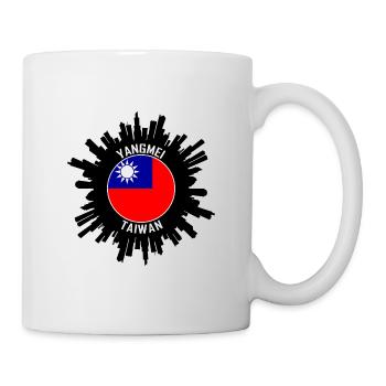 Yangmei Skyline Taiwan Flag Souvenir de voyage - Mug blanc - blanc - Droite