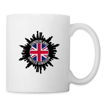 Sunderland Skyline UK Flagge Reise-Souvenir - Tasse - Weiß - Rechts