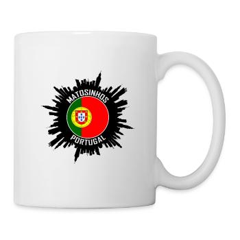 Matosinhos Skyline Portugal Flag Souvenir de voyage - Mug blanc - blanc - Droite