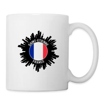 Saint Etienne Skyline France Flag Travel Souvenir - Mug - white - Right
