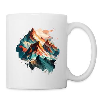 Berge Natur Vektor - Tasse - Weiß - Rechts
