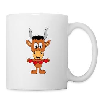 LIEBE - TIER - STIER - BULLE - TIERISCH - VERLIEBT - Tasse - Weiß - Rechts