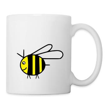 Bourdon d’abeille volante jaune - idée cadeau - Mug blanc - blanc - Droite
