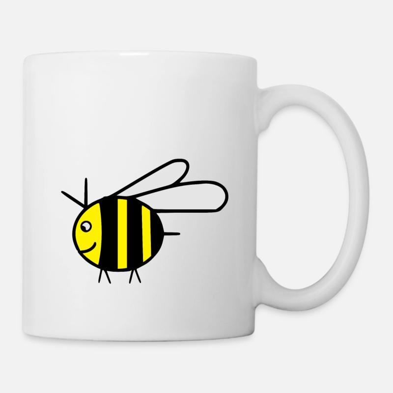 Bourdon d’abeille volante jaune - idée cadeau - Mug blanc - blanc