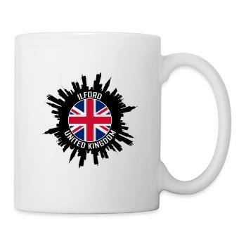 Ilford Skyline UK Flagge Reise-Souvenir - Tasse - Weiß - Rechts
