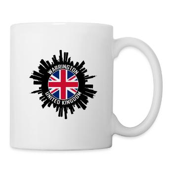 Warrington Skyline UK Flagge Reise-Souvenir - Tasse - Weiß - Rechts