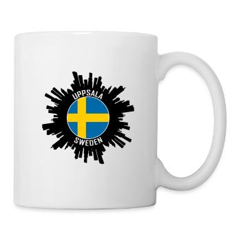 Uppsala Skyline Sweden Flag Travel Souvenir - Mug - white - Right