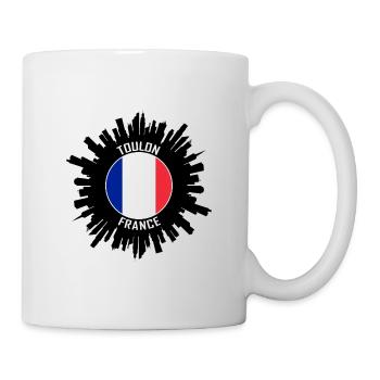 Toulon Skyline France Flag Travel Souvenir - Mug - white - Right