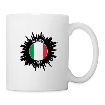 Pérouse Skyline Italie Flag Souvenir de voyage - Mug blanc - blanc - Droite