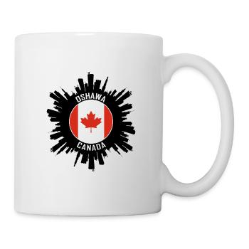 Souvenir de voyage du drapeau Skyline d’Oshawa Canada - Mug blanc - blanc - Droite
