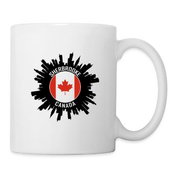 Sherbrooke Skyline Canada Flag Souvenir de voyage - Mug blanc - blanc - Droite