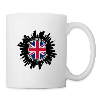 Huddersfield Skyline UK Flagge Reise-Souvenir - Tasse - Weiß - Rechts