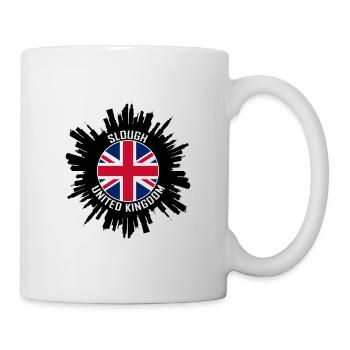 Slough Skyline UK Flagge Reise-Souvenir - Tasse - Weiß - Rechts