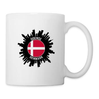 Odense Skyline Denmark Flag Travel Souvenir - Mug - white - Right