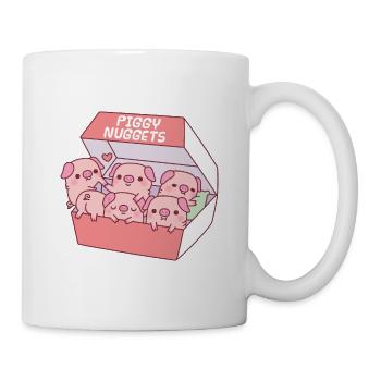 Süße Schweine Piggy Nuggets Lustig - Tasse - Weiß - Rechts