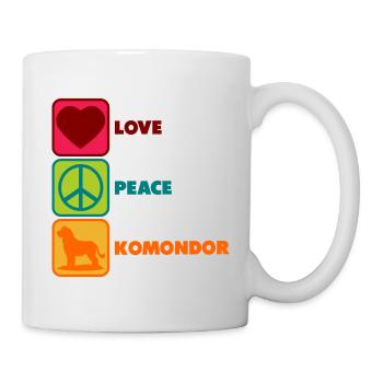 Komondor Hungarian Mama Mom Peace Love - Mug - white - Right