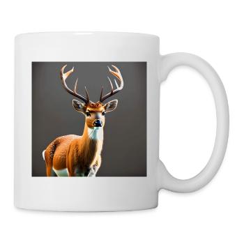 Neugieriger Hirsch - Tasse - Weiß - Rechts