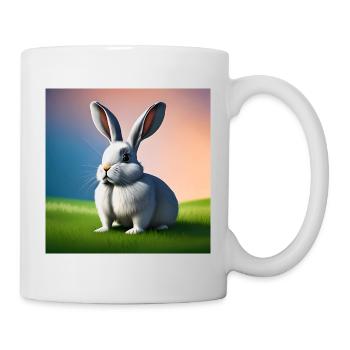 Lapin au coucher du soleil - Mug blanc - blanc - Droite